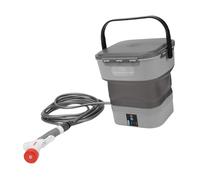 Fafeicy Pulvérisateur alimenté par Batterie, Nettoyeur Haute Pression électrique Rechargeable avec Réservoir d'eau Pliable de 12 L, Buse 5 en 1, 4000 MAh, Plastique Silicone, pour Jardin, Voiture,