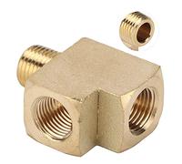 Fafeicy Raccord de té en Laiton pour Tuyau, T-shirt en Tube de Laiton | Raccord en T pour tuyau en laiton, T-shirt en laiton massif avec filetage mâle femelle NPT, 1000 PSI, connexion de tuyau à
