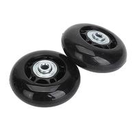 Fafeicy Remplacement des Roues de Bagages, Construction en Caoutchouc PU, Roulettes Pivotantes Universelles, Rotation à 360 Degrés pour les Modèles de Valises de Voyage 56x24 Mm (64x24mm / 2,5x0,9