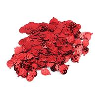 Fafeicy Sachet de 60 G de Confettis de Fête - Décorations en Paillettes Plastiques aux Couleurs Vives, Découpées à la Machine et aux Bords Lisses - Idéal pour Mariages, (ballon cinq étoiles rouge)
