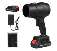 Fafeicy Souffleur de Poussière sans Fil 1050 W Puissant Ventilateur Jet Plumeau électrique Portatif Vitesse 30 M/s avec alimenté par Batterie pour le Nettoyage de (Prise UE et 2 batteries)
