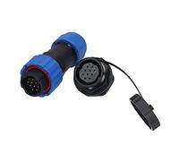 Fafeicy SP20 Aviation Plug Socket Connector, IP68 Waterproof (10 Broches) | Borne bout à bout mâle femelle à écrou arrière, nominale 250V 5A, broches en cuivre plaqué or, coque PA66 PA6, équipement