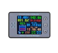 Fafeicy Testeur de capacité de Batterie sans Fil de 2,4 Pouces, Voltmètre, Ampèremètre, Coulomètre 300A, avec Capteur à Effet Hall, Détection sans Contact, Protection contre les (housse