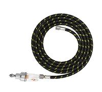 Fafeicy Tuyau D'aérographe tressé en Nylon de 1,8 M/5,9 Pieds avec Connecteurs Femelles 1/8 BSP et Séparateur D'eau et D' pour Compresseur D'aérographe Tatouage Peinture de Modèle D'art