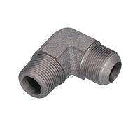 Fafeicy Tuyau en Acier au Carbone, Coude, Anticorrosion, Haute dureté, | Adaptateur fileté pour pompes à air, étanchéité à filetage profond en spirale, coulée sans bavures résiduelles, répartition