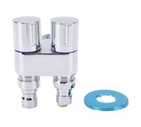 Fafeicy Vanne D Angle à Double Sortie, Robinet D Arrêt électroplaqué en Acier Inoxydable for Installation de Plomberie