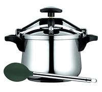 Fagor Bombe à pression classique 6 litres, induction, express, acier inoxydable 18/10, tous types de cuisinières, fond thermodiffuseur, 3 systèmes de sécurité, comprend une cuillère Melier en nylon