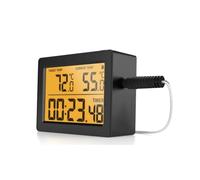 FAGOR FG485 - Thermomètre de cuisine, sonde alimentaire, fonction alarme intégré, cuisson numérique avec écran LCD rétroéclairé et température préréglée avec minuteur - 20 x 12 x 3 cm, noir