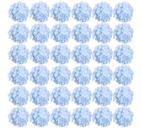 FagusHome 35 Pièces Têtes Fleur d'hydrangea 18CM Artificielle Fleur Artificielle avec Tiges Fausses Fleurs d'hortensia Bouquets pour Décoration (Bleu Clair)
