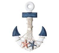 Fahibin Ancre Décorative en Bois, Ancre Murale à Suspendre, Décor Nautique, Méditerranéen pour Chambre, Salon, Cuisine, Salle à Manger