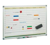 Tableau Faibo 60 x 90 cm Planning hebdomadaire blanc