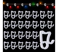FainFun Crochet de Gouttière, 100 PCS Attache Guirlande Lumineuse Extérieur, Accroche Guirlande Gouttiere, Crochet pour Gouttière pour Deco de Noel pour Noël, Halloween, Fêtes