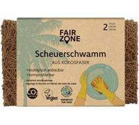 FAIR ZONE Éponge à Récurer en Fibres de Coco | Lot de 2 - 2 pièces