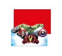 Procos Lot de 6 cartes d'invitation Avengers Infinity Stones