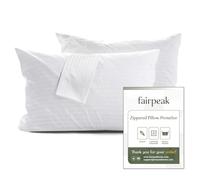 Fairpeak Protège Oreiller 50x70 Lot de 4, Housses De Coussin avec Fermeture Éclair, Qualité Hôtelière De Luxe, Respirant, Doux, Lavable en Machine