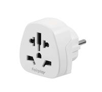 Fairplay Adaptateur de Voyage Universel vers France Type E / F 15A 3750W 250V Blanc