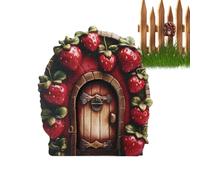 Fairy Door - Mini Wooden Elf Garden Doors, Whimsical Yard Sculpture Accessory for Outdoor Trees, Decorative Faairy Home Ornament for Landscapes | Perfect for Fairys Gardens Tree Décor