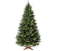 FairyTrees Sapin de Noël Artificiel 180cm Nordmann 100% PE Vert Foncé | 100% PE Premium, artificiel, branches très denses, réaliste, vert foncé, Christmas Tree, fabriqué en UE, FT35
