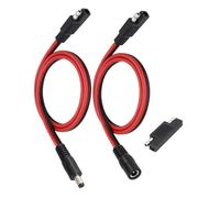 Faisceau de câbles d ' alimentation 5521 avec entrée de déverrouillage SAE, extrémités de prise mâle femelle 14 AWG 60 cm / 23, 62 pouces pour installation, alimentation par batterie, utilisation