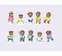 FaisTonGateau - fèves thème Petit ours brun couronné - Fèves de collection pour galette de rois Epiphanie - Fèves multicolores