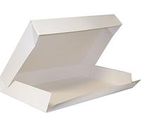 FaisTonGateau - Lot de 10 boîtes en carton pour plateau traiteur - Longueur x Largeur : 28 cm x 19 cm, Hauteur 6 cm