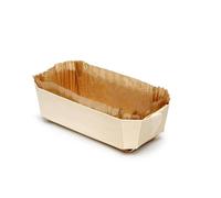 FaisTonGateau - Lot de 10 pani-moule panibois Archiduc de cuisson en bois - Moule de cuisson bois avec sa caissette plissée papier