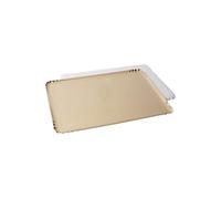 FaisTonGateau - Lot de 5 Plateaux Traiteur - Longueur x Largeur : 28 cm x 19 cm, Couleur Or