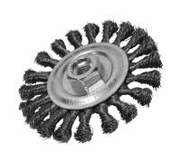 Faithfull Circulaire Brosse en Métal 115 x 12mm M14x2 Alésage, 0.35mm Fil