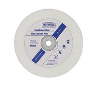 Faithfull FAIGW15020WG Meule d'établi Alox Blanc 150 mm x 20 mm