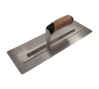 Faithfull FAIPTFLEX14C Truelle de finition flexible, outil à main de plâtrage en acier inoxydable de haute qualité avec poignée ergonomique en liège - 350 mm