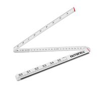 Faithfull FAIRULEFOLDW Folding Rule White ABS Plastic 1 Metre