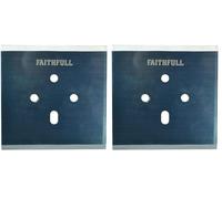 Faithfull FAISCRA21BL Grattoir en métal robuste à long manche 100 mm (Lot de 2)