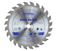 Faithfull FAIZ19024 TCT Lame de scie circulaire 190 mm x 16 mm alésage x 24 dents Argenté/bleu