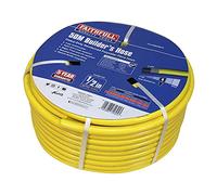 Faithfull Heavy-Duty Reinforced PVC Builders Hose 50M (164ft) 12.5mm (1/2in) Diameter - Heavy Duty 24 Braid Fibre Mesh, Kink & Twist Resistant Hose Pipe