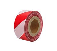 Faithfull Ruban de signalisation de chantier Rouge et blanc 70 mm X 500 m