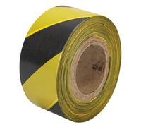 Faithfull Ruban de signalisation Noir/jaune 70 mm x 500 m (Import Grande Bretagne)