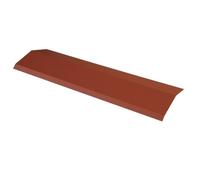 Faîtière 920 mm pour panneau tuile facile en acier galvanisé laqué mat - L: 920 mm - l: 30 cm - Brun rouge mat