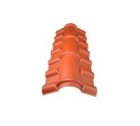 Faîtière PVC pour toiture imitation tuile mini - L: 104 cm - l: 43 cm - Terre cuite