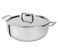 Faitout 24 cm 2 anses avec couvercle inox Castelpro 5 ply