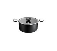 Tefal Faitout Excellence+ 24 cm avec couvercle Revêtement FusionCore G3284653 Noir