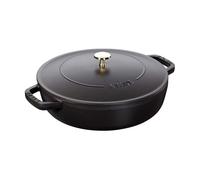 Faitout 28 cm, couvercle auto-obturant, noir, en fonte, Staub