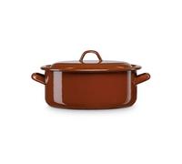 Faitout à Induction 16cm, Marmite 1,4 L avec Couvercle Acier Emaillé Tous Feux Terra Marron