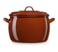 Faitout à Induction 18cm, Marmite 4L avec Couvercle Acier Émaillé Tous Feux Briebe Terra Marron 12