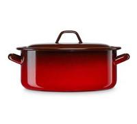 Faitout à Induction 20cm, Marmite 2,5 L avec Couvercle Acier Émaillé Tous Feux Briebe Ignea Rouge 9