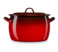 Briebe Ignea Casserole à induction avec couvercle Acier émaillé 24cm, 7,5 L,Vintage Rouge