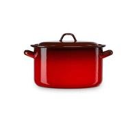 Briebe Ignea Casserole à induction avec couvercle Acier émaillé 30cm, 12,5L,Vintage Rouge