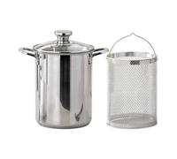 Faitout à pâtes avec passoire 4L Friteuse | Marmite avec passoire pour cuisiniers à domicile, chefs, parents, fêtes, événements, vacances, dîners formels, appartement