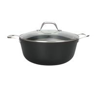 Faitout AirIron Noir 28cm 6L | Fonte 100%, Antiadhésif Céramique, Tous Feux dont Induction, Avec Couvercle