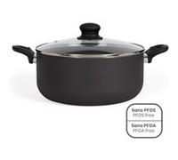 Faitout aluminium 28cm avec couvercle Livoo MEP151N noir G