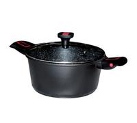 Faitout aluminium anti-adhérent 24cm + couvercle - 383605 - Granit Pro - BAUMALU